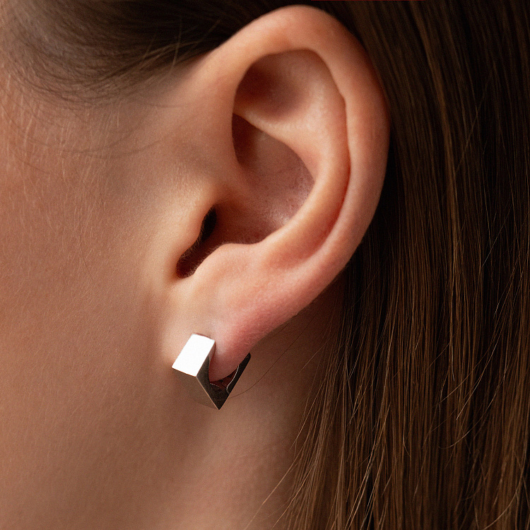 Серьги "Риск" в серебре 122783 от ювелирного магазина Оникс - 7