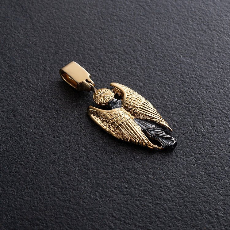 Серебряная подвеска "Ангел" с позолотой 132226 от ювелирного магазина Оникс - 2
