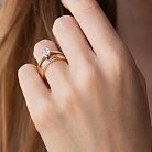 Золотое помолвочное кольцо с фианитами к03362 от ювелирного магазина Оникс - 2