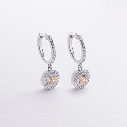 Серьги с бриллиантами (белое золото) 342061121