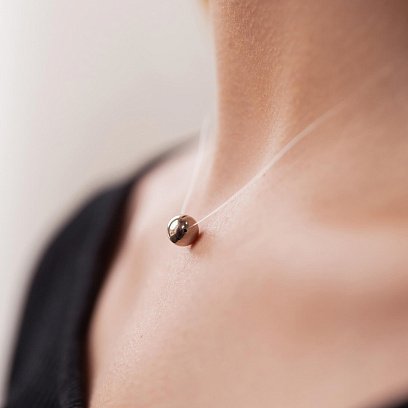 Золоте кольє Кулька на лісці кол01303 №9