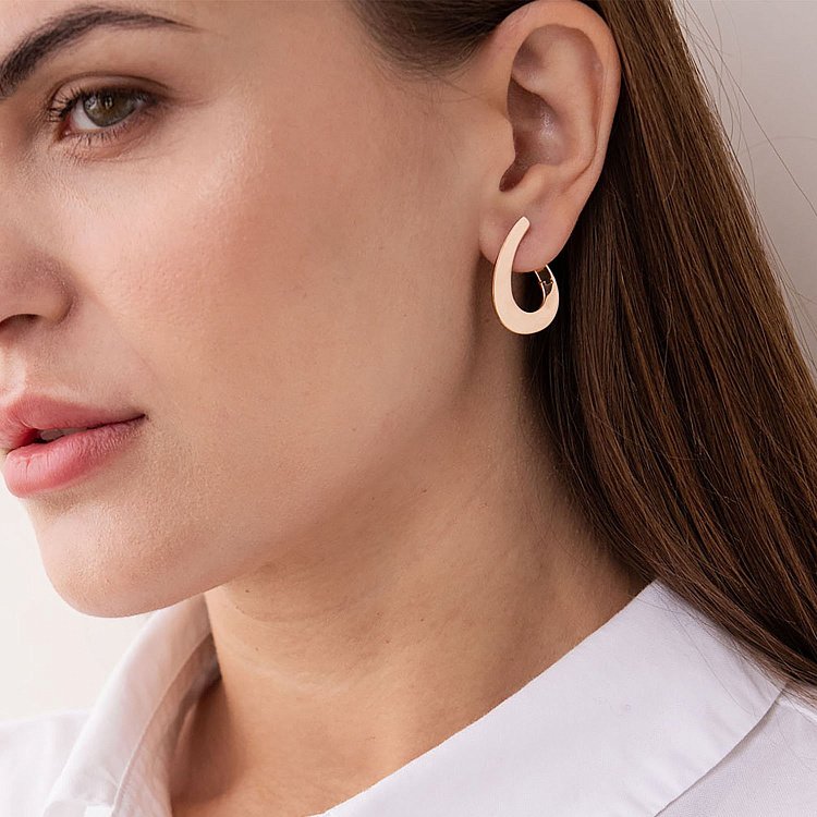 Золотые серьги "Капельки" с07409 от ювелирного магазина Оникс