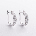 Серьги в белом золоте (бриллианты) сб0587mi от ювелирного магазина Оникс