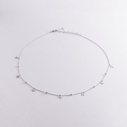 Серебряное колье "Клевер" 181143