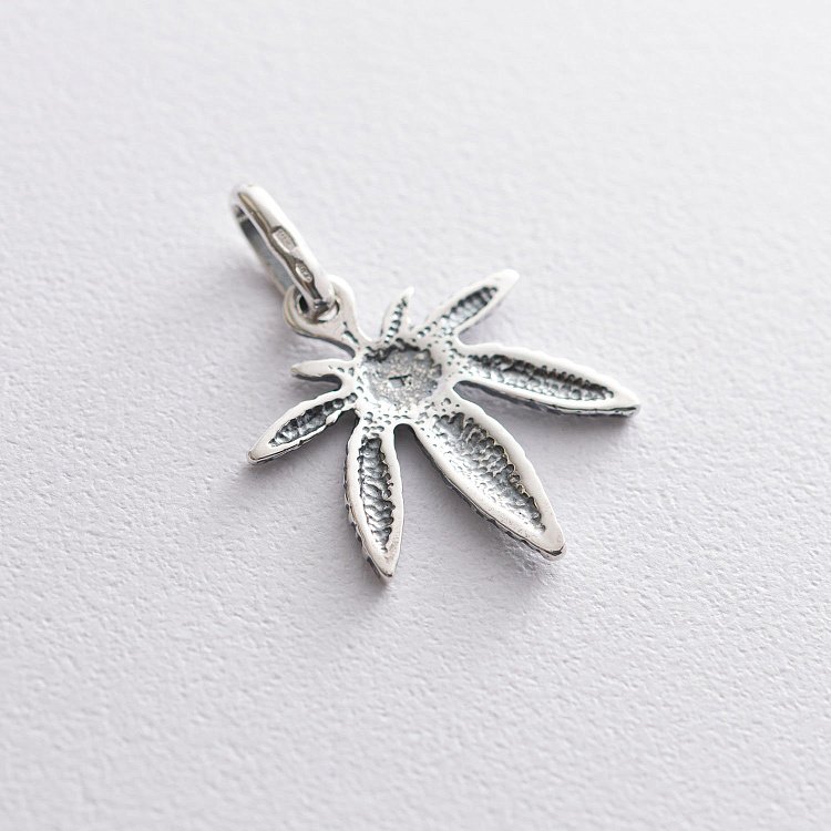 Срібна підвіска "Листочок конопель"  13389 від ювелірного магазину Онікс - 5