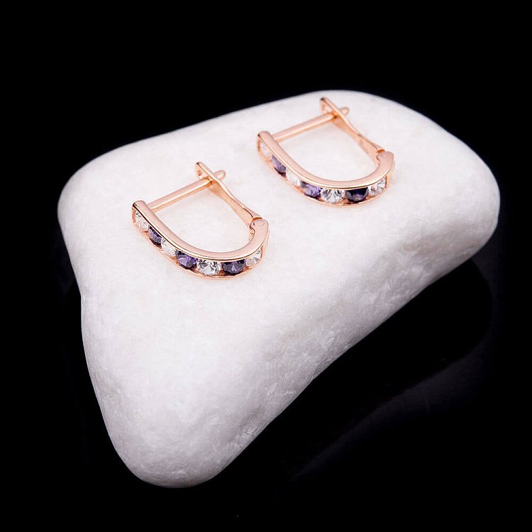 Золотые детские серьги с фианитами с03376 от ювелирного магазина Оникс - 1