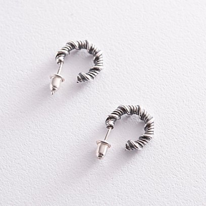 Серебряные серьги - пусеты "Мелани" 123218