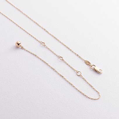 Колье - галстук "Шарики" в желтом золоте кол02590 №3