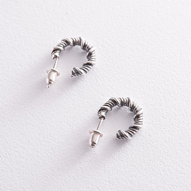 Серебряные серьги - пусеты "Мелани" 123218 от ювелирного магазина Оникс