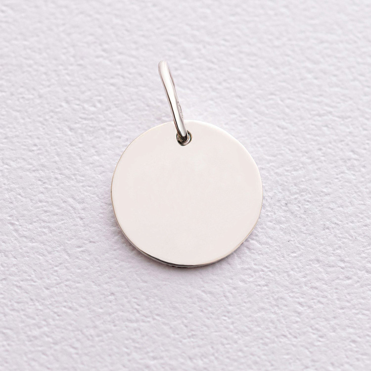 Серебряный кулон для гравировки (17 мм) 132722 от ювелирного магазина Оникс