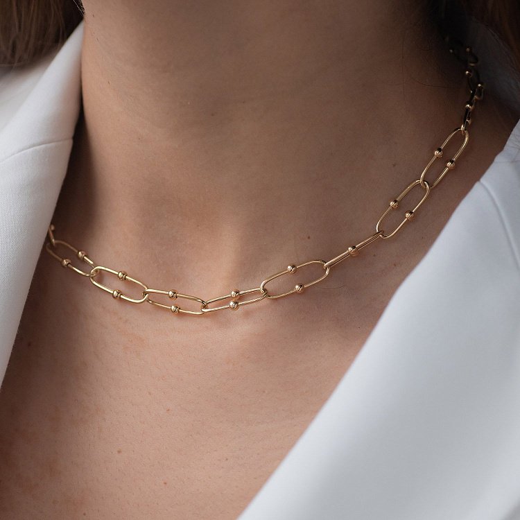 Кольє "Фантазія" в жовтому золоті кол01836 від ювелірного магазину Онікс - 2