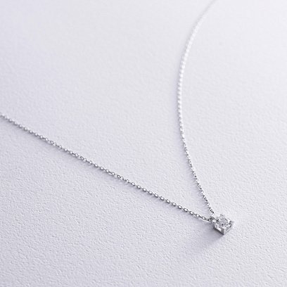 Золоте кольє з одним каменем кол00786 №2