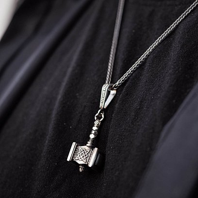 Серебряный кулон "Молот Сварога" 218 №5