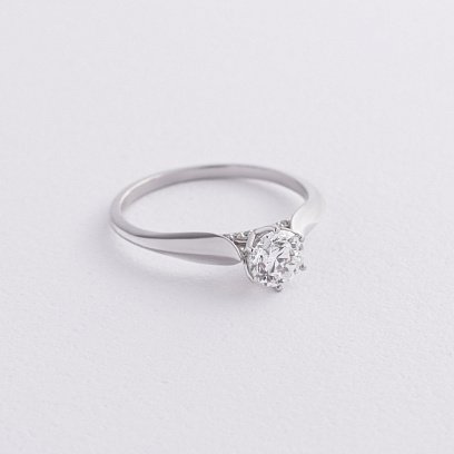 Помолвочное золотое кольцо с бриллиантами 243111121 №3