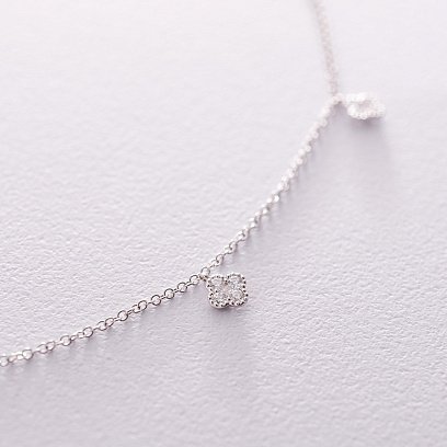 Золотое колье "Клевер" с бриллиантами колб0041lg №5