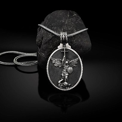 Серебряный кулон "Архангел Михаил" 133184