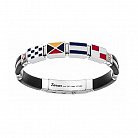 Каучуковый браслет с серебряной вставкой ZANCAN BXE680R-N от ювелирного магазина Оникс