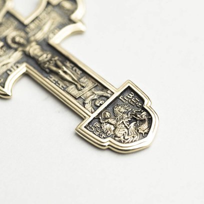 Золотой крест с чернением п03201 №5