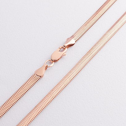 Колье "Gisele" в красном золоте (снейк - 4.5 мм) ц00321-4,5