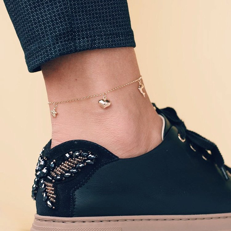 Золотий браслет на ногу б01805 від ювелірного магазину Онікс - 3