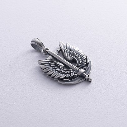Серебряный кулон "Защитник Украины" 1279 №7