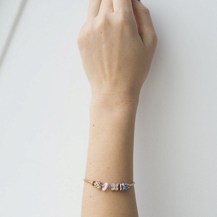 Золотий браслет з підвісками б03120с від ювелірного магазину Онікс - 2