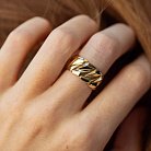 Широкое кольцо "Odette" в желтом золоте к07956 от ювелирного магазина Оникс - 5