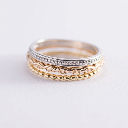 Каблучка в білому золоті к06593 №7