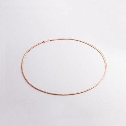 Кольє "Gisele" у червоному золоті (снейк - 3.5 мм) ц00321-3.5 №2