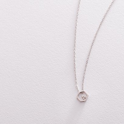 Серебряное колье "Геометрия" 18883