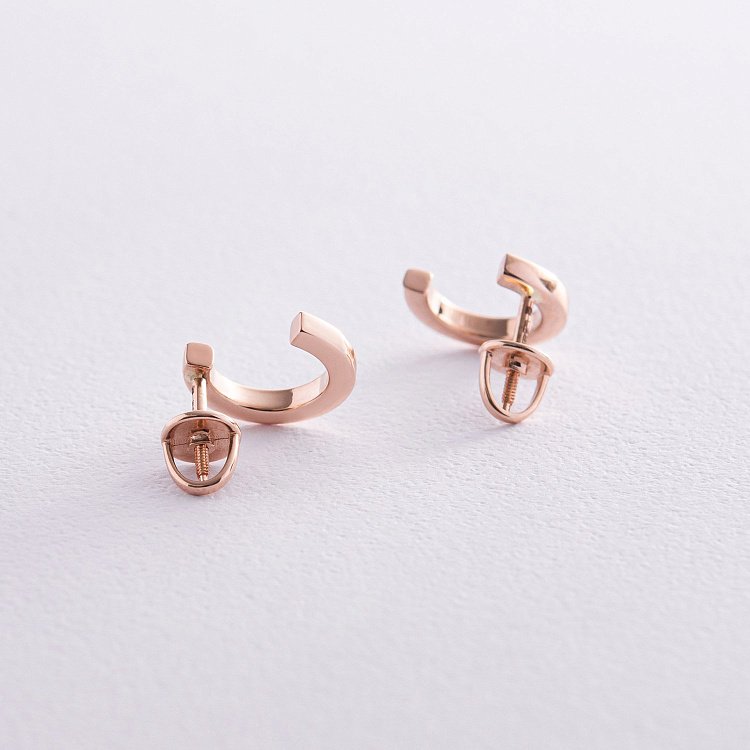 Сережки - пусети "Мерилін" у червоному золоті с08176 від ювелірного магазину Онікс - 8