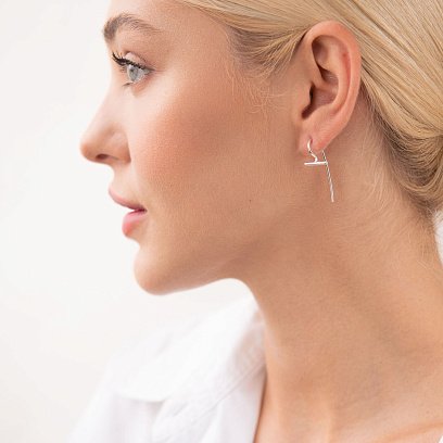 Серебряные серьги "Беннет" 122996 №3