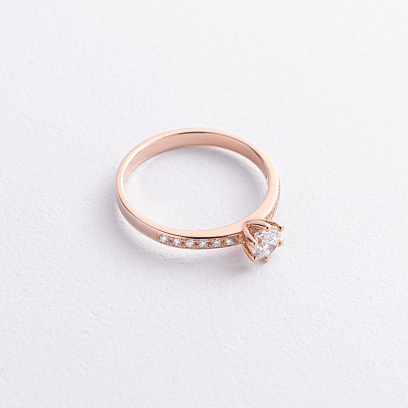 Помолвочное золотое кольцо с бриллиантами 28842421 №2