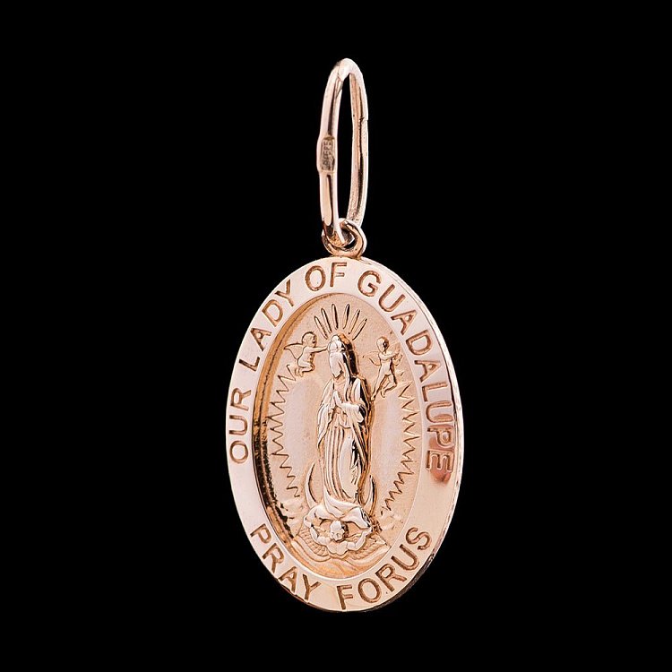 Католическая ладанка "OUR LADY OF GUADALUPE PRAY FOR US" п02046 от ювелирного магазина Оникс