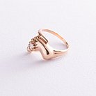 Золотое кольцо "Ножка младенца" (фианит) к03126 от ювелирного магазина Оникс - 2