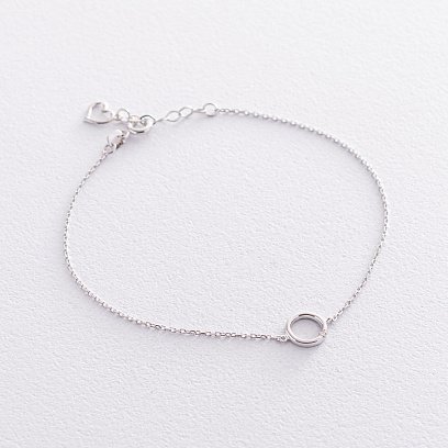 Золотий браслет "Кругообіг" з діамантом бб0026y