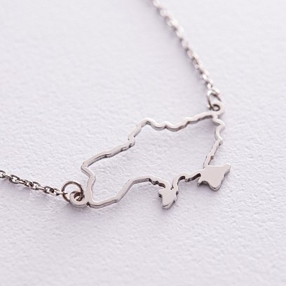 Браслет "Карта Украины" в серебре 4034сб №3