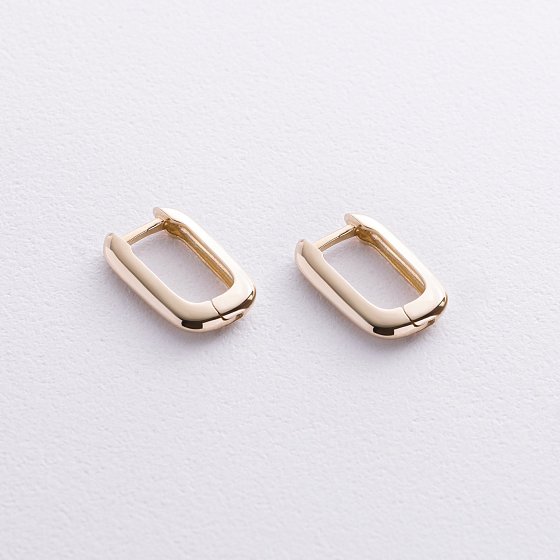 Сережки "Етель" у жовтому золоті с08736 №3