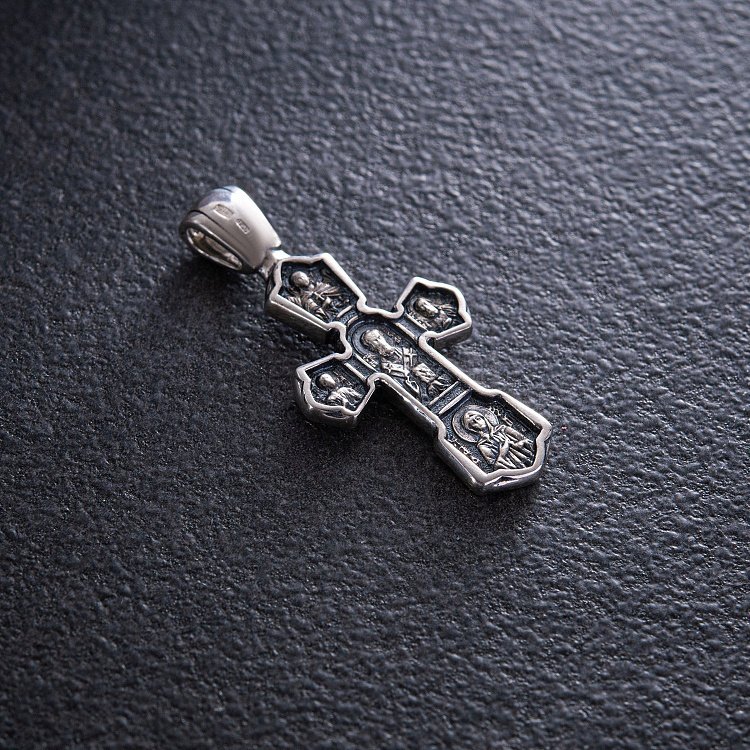 Православний хрест "Розп'яття Христове. Св. Миколай Чудотворець" 133080 від ювелірного магазину Онікс - 2