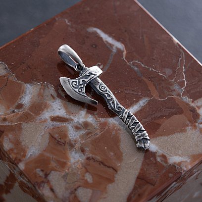 Срібний кулон "Сокира вікінга" 7040 №2