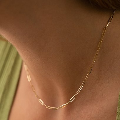 Колье "Ванесса" mini в желтом золоте кол02380 №8