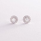 Золоті сережки - пусети з діамантами сб0415cha от ювелирного магазина Оникс
