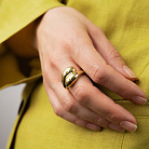 Каблучка "Miriam" у жовтому золоті к08411 от ювелирного магазина Оникс - 3