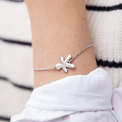 Браслет "Мальчик" в белом золоте (возможна гравировка) з2078б №2