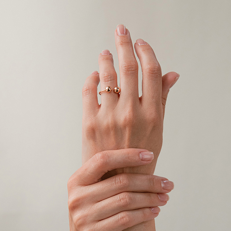 Каблучка "Кульки" у червоному золоті к07506 від ювелірного магазину Онікс - 16