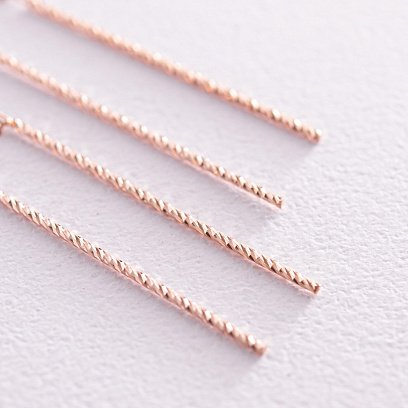 Золотые серьги - протяжки с06700 №4