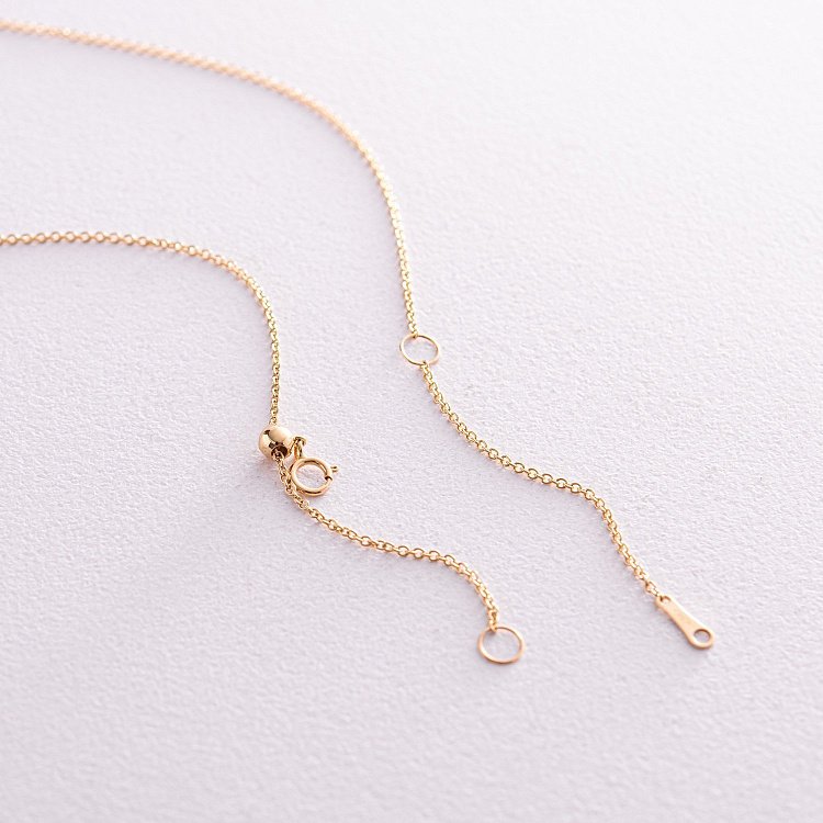 Золотое колье "Сердечко" с бриллиантами и сапфирами колб0091ca от ювелирного магазина Оникс - 4