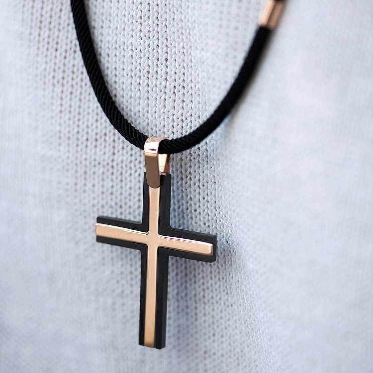 Хрест із червоного золота (циркон) 503-00007 від ювелірного магазину Онікс - 3