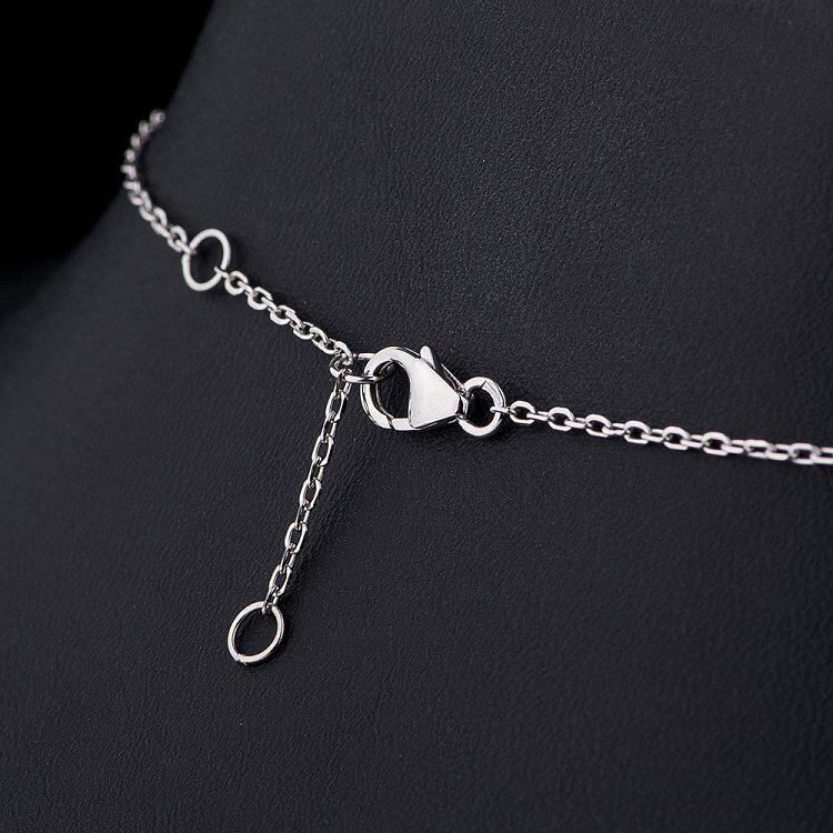 Срібне кольє "Ключик" (фіаніт, штучний перли) 18408 від ювелірного магазину Онікс - 2