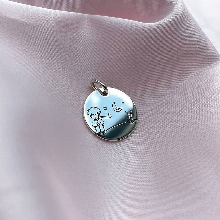 Срібний кулон "Маленький принц" (гравіювання з двох сторін кулона) 132722мп від ювелірного магазину Онікс - 4